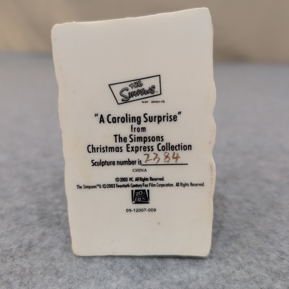 The Simpsons Christmas Express A Caroling Surprise 2003 Figurine Flanders Homer - Picture 6 of 6